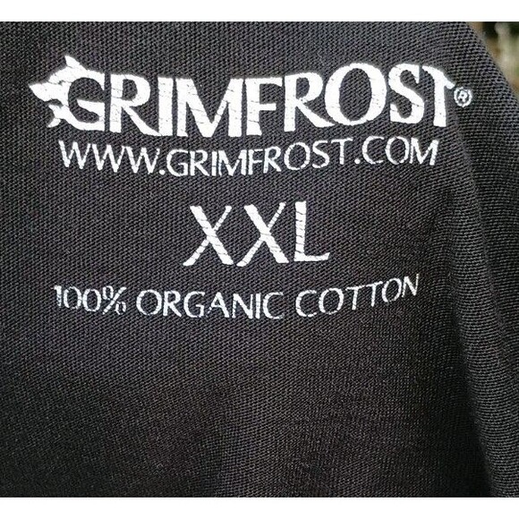 Grimfrost Valhalla Black Men's XXL Viking Gamer Cyberpunk T-Shirt Goth Grunge - Picture 4 of 10